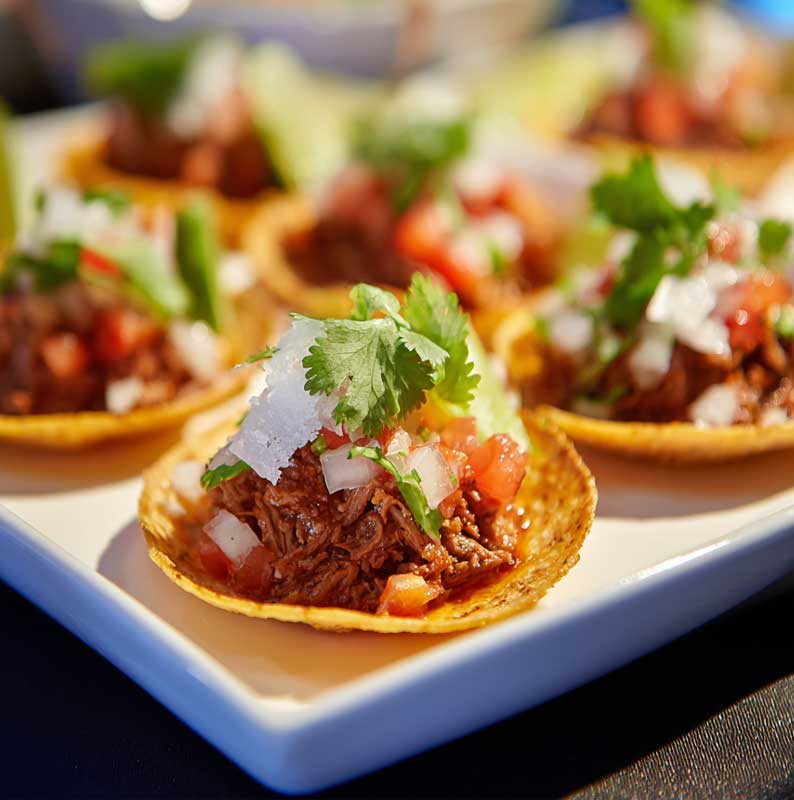 catering Teller mit tacos